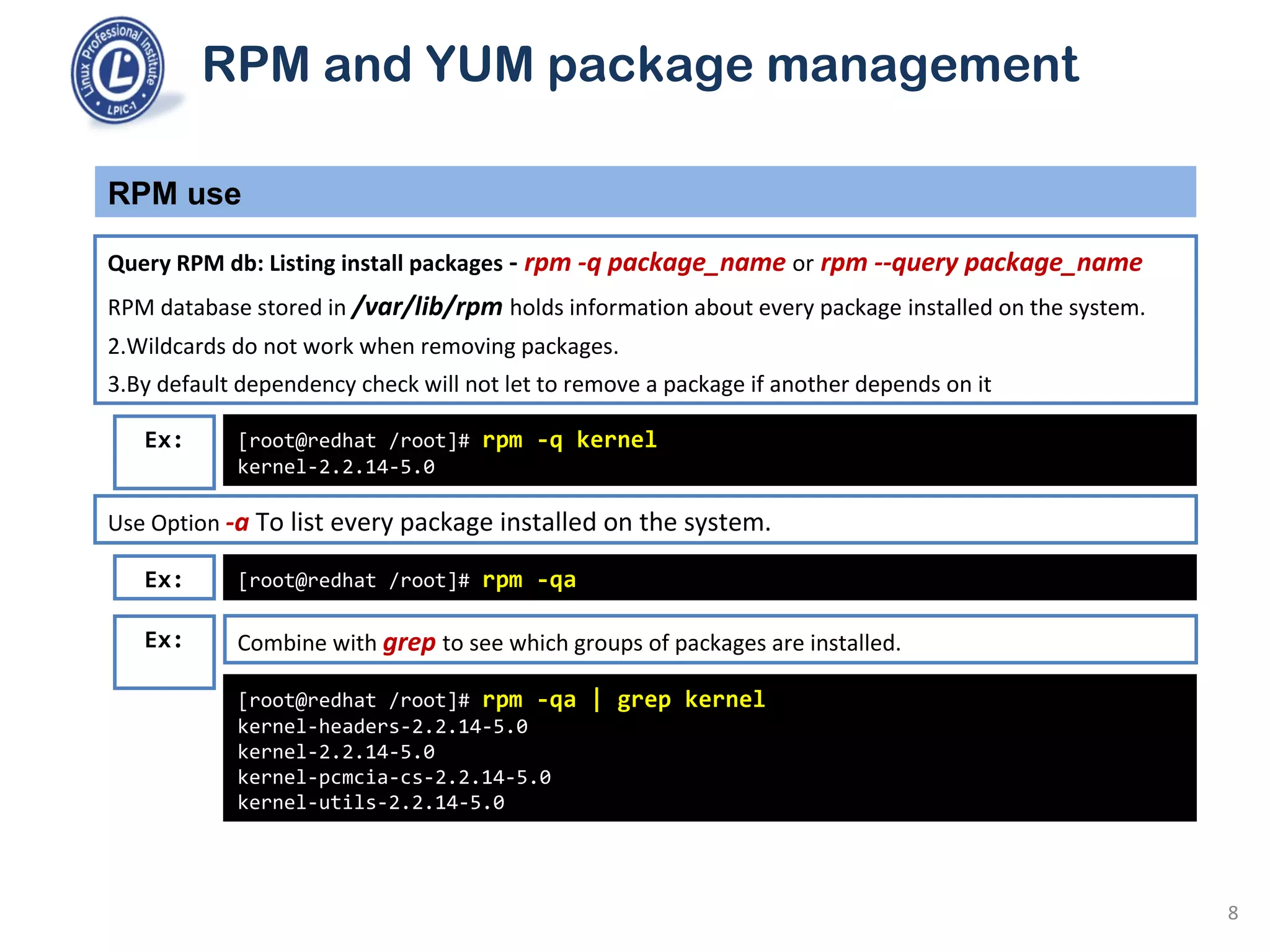 101 2.5 use rpm and yum package management | PPT