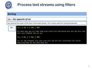 Process Text Streams 101 3.2 process text streams using filters | PPT