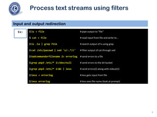Process Text Streams 101 3.2 process text streams using filters | PPT