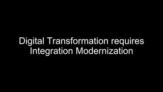 Digital Transformation requires
Integration Modernization
 