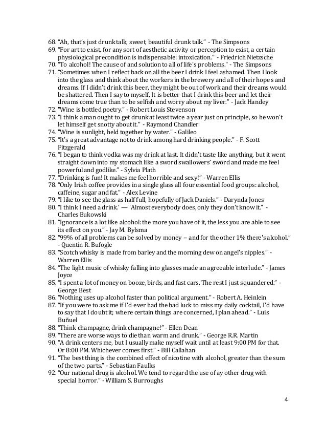 101 Drinking Quotes from Famous People