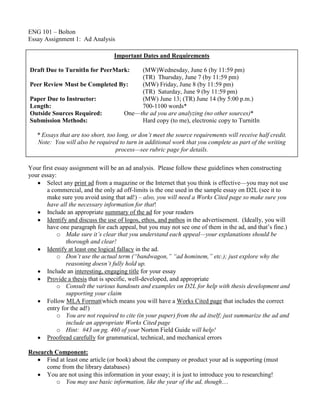 role of advertisement essay