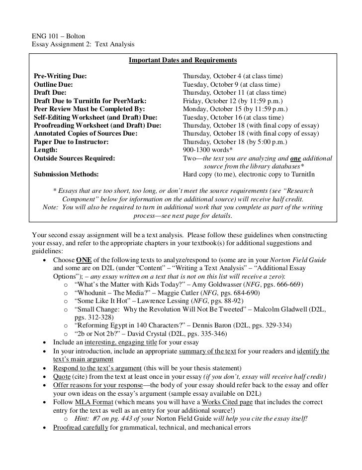 Essay 2 Text Analysis Essay 2 text analysis