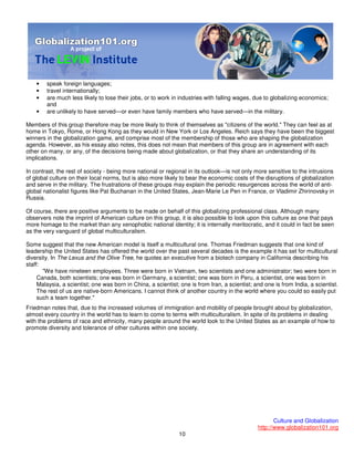 101 Globalisation And Culture