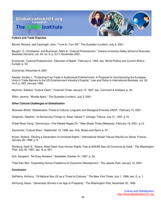 101 Globalisation And Culture