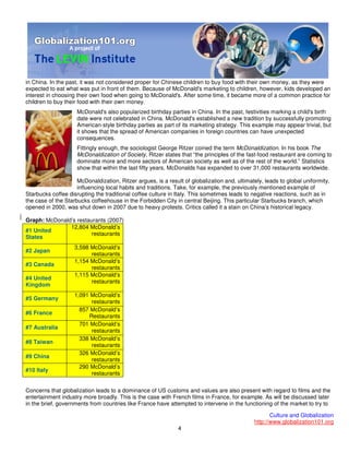 101 Globalisation And Culture