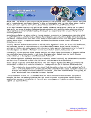 101 Globalisation And Culture