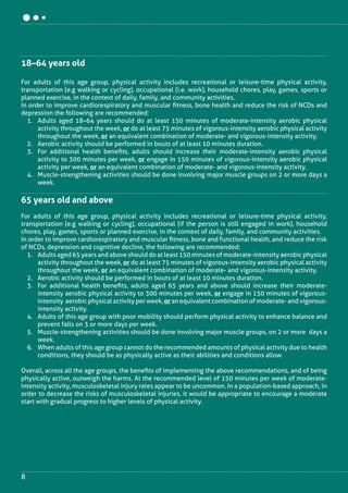 101 global recommendations on physical activity for health | PDF