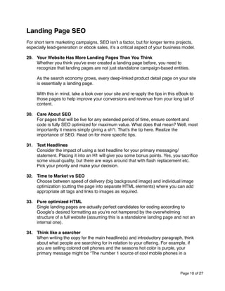 101 Landing Page Optimization Tips | PDF