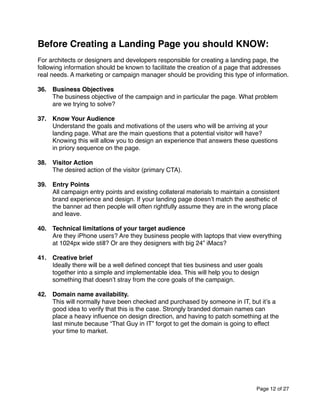 101 Landing Page Optimization Tips | PDF