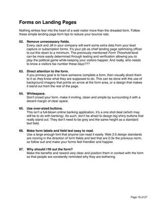 101 Landing Page Optimization Tips | PDF