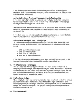 101 Landing Page Optimization Tips | PDF