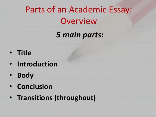 5 parts of an essay