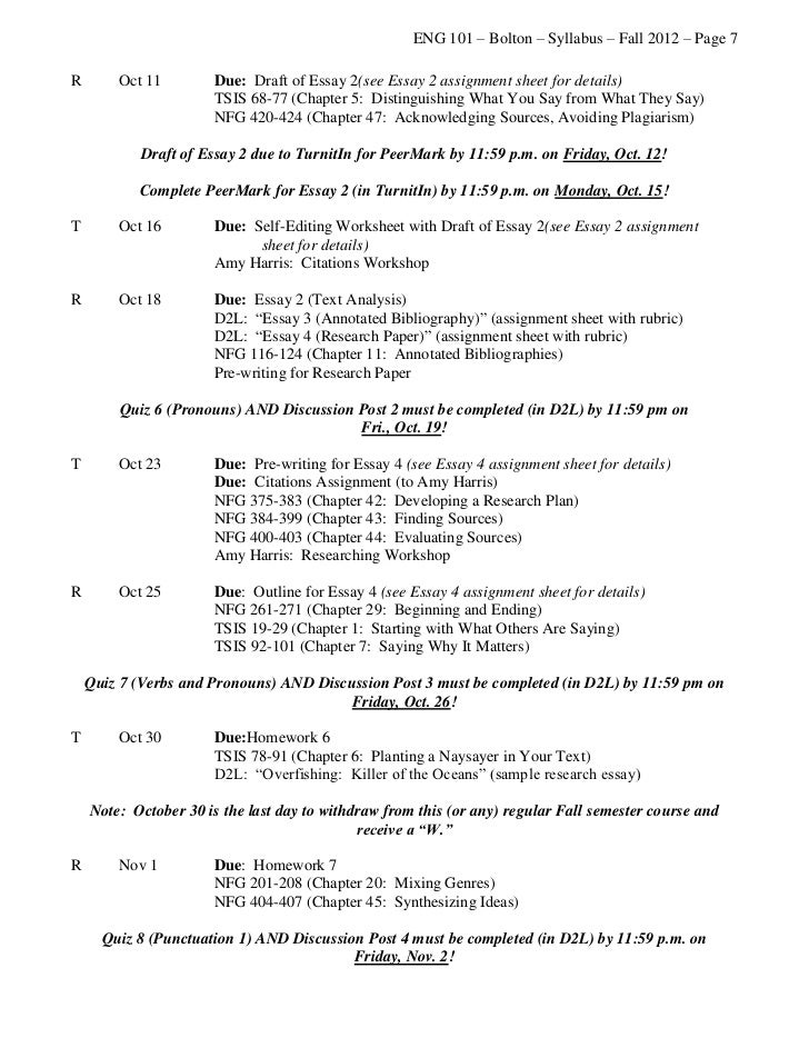 Example of research paper english 101