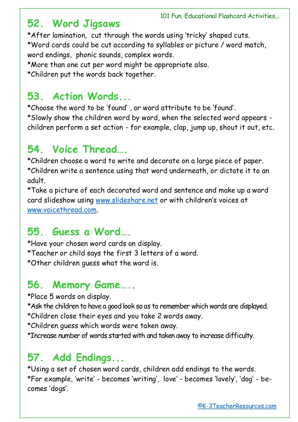 101 waystousewordcards