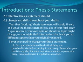 how to right a thesis statement for a research paper