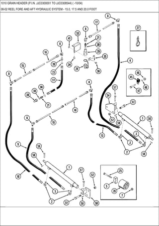 1010 GRAIN HEADER (P.I.N. JJC0300001 TO JJC0308544) ( -10/04)
08-02 REEL FORE AND AFT HYDRAULIC SYSTEM - 15.0, 17.5 AND 20.0 FOOT
 