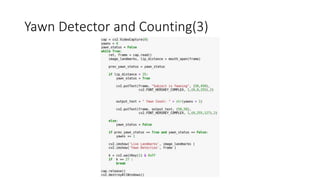 Yawn	Detector	and	Counting(3)
 