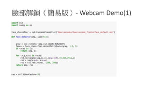 - Webcam Demo(1)
 