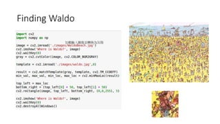 Finding	Waldo
 