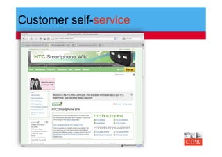 Customer self-service
 