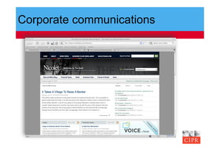 Corporate communications
 