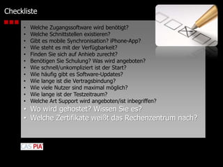 Wie schnell/unkompliziert ist der Start?Vorteil (3) IT - unabhängigKeine IT-InvestitionenKeine IT-ProjekteStets aktuellExternes HostingKeine Software-InstallationAutomatische Updates