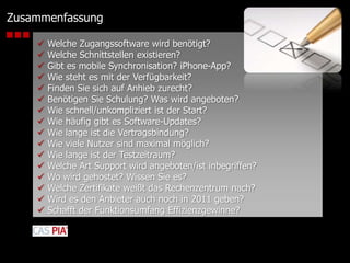 Benötigen Sie Schulung? Was wird angeboten?