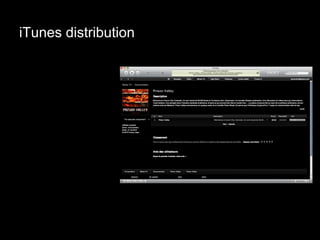 iTunes distribution
 