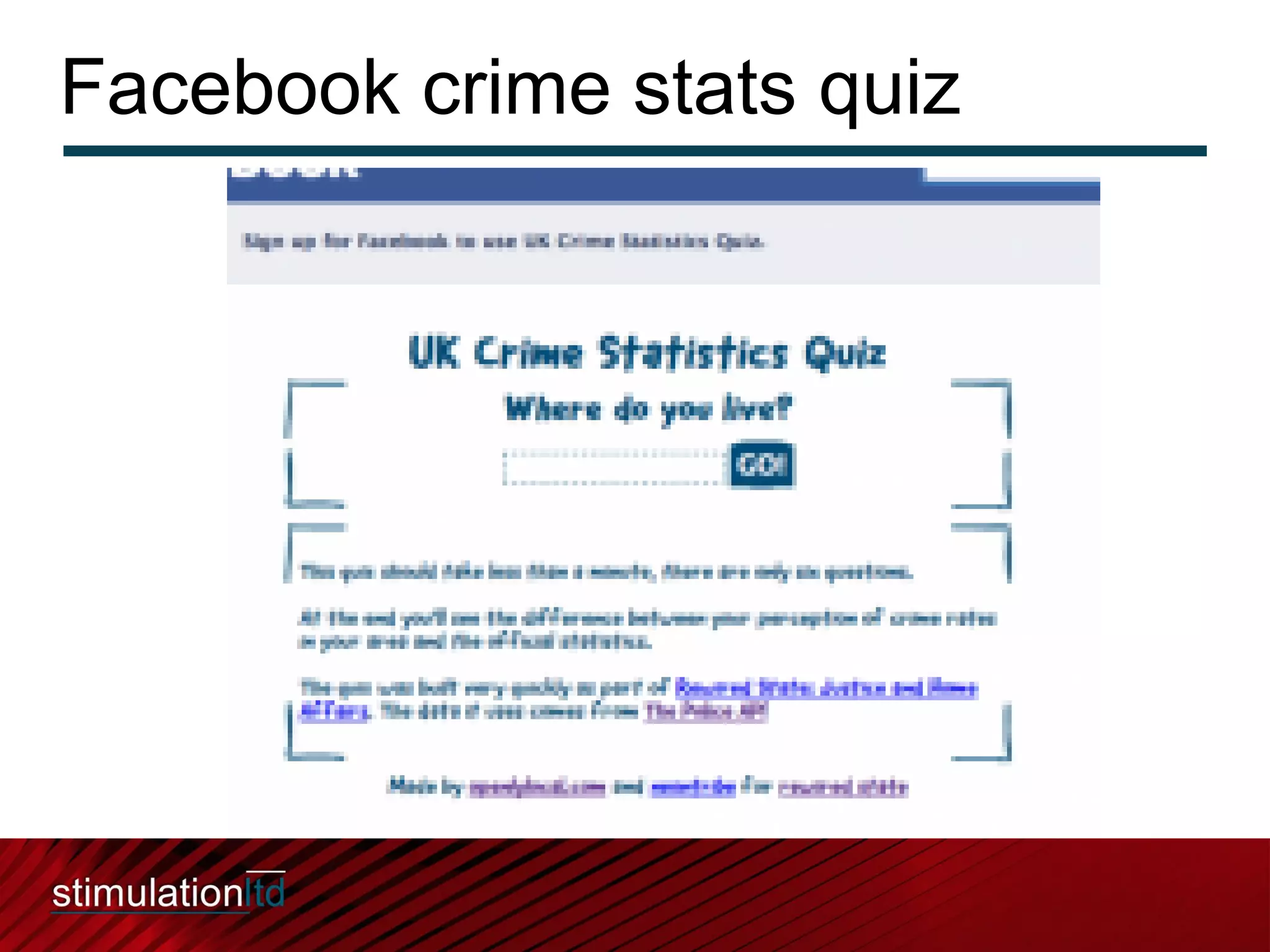 Facebook crime stats quiz
 