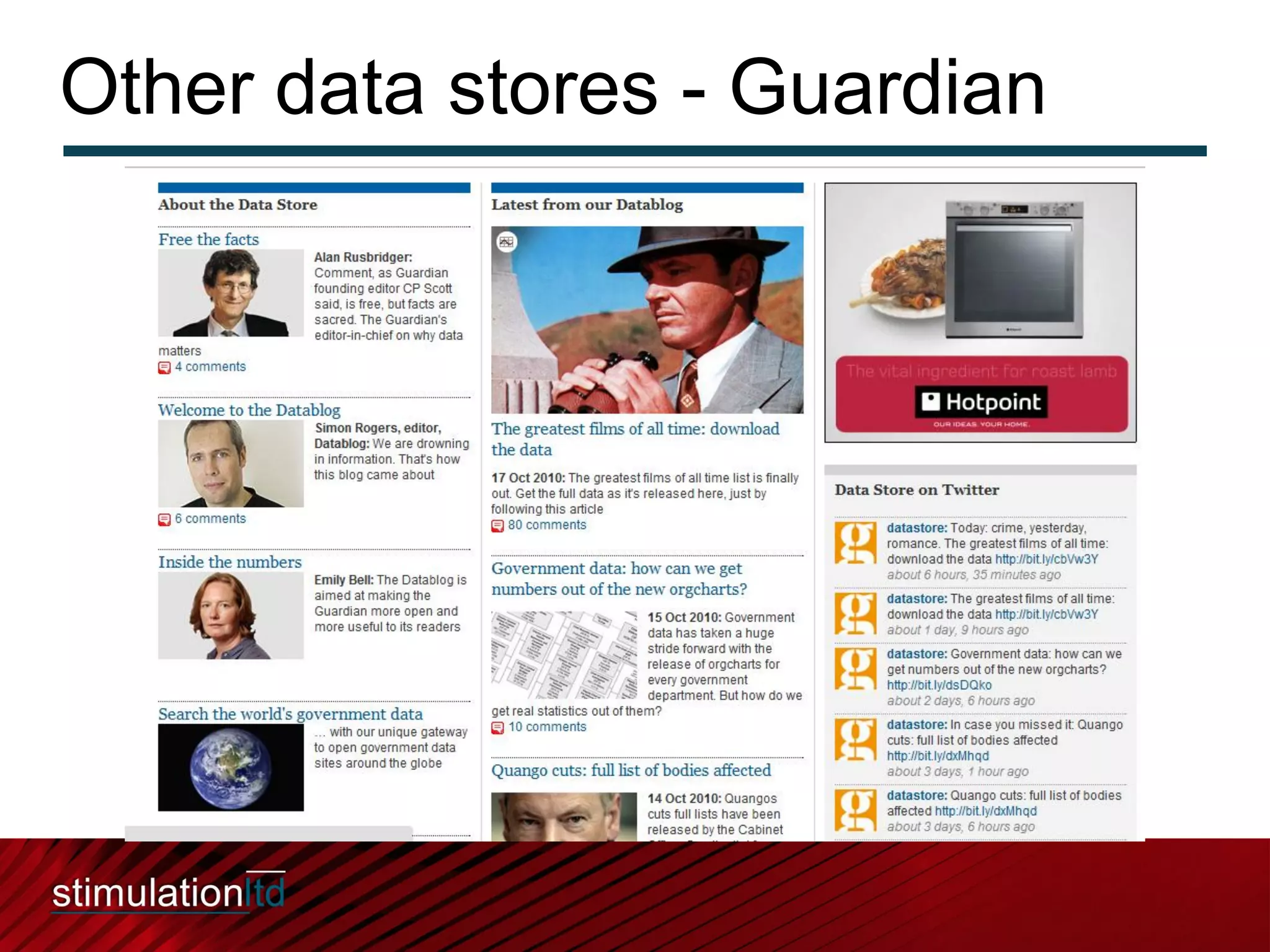 Other data stores - Guardian
 