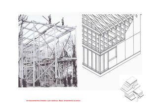 Arriostramientos lineales o por tableros. Masa: Aislamiento acústico.
 