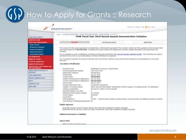 Grant Writing for Law Enforcement