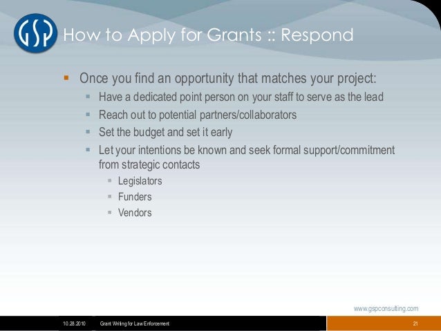 Grant Writing for Law Enforcement