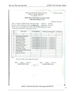Báo cáo Thực tập nhận thức

GVHD: Th.S Trần Bảo Thành

(Hình 7: Biên bản thu hồi và báo giảm thẻ BHYT)
14

 