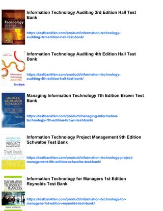 Imformatio Technology 11th Project.pdf Using Information Technology 11th Edition Williams Test Bank | PDF