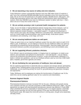 mckesson 2006 Letter to Stockholders