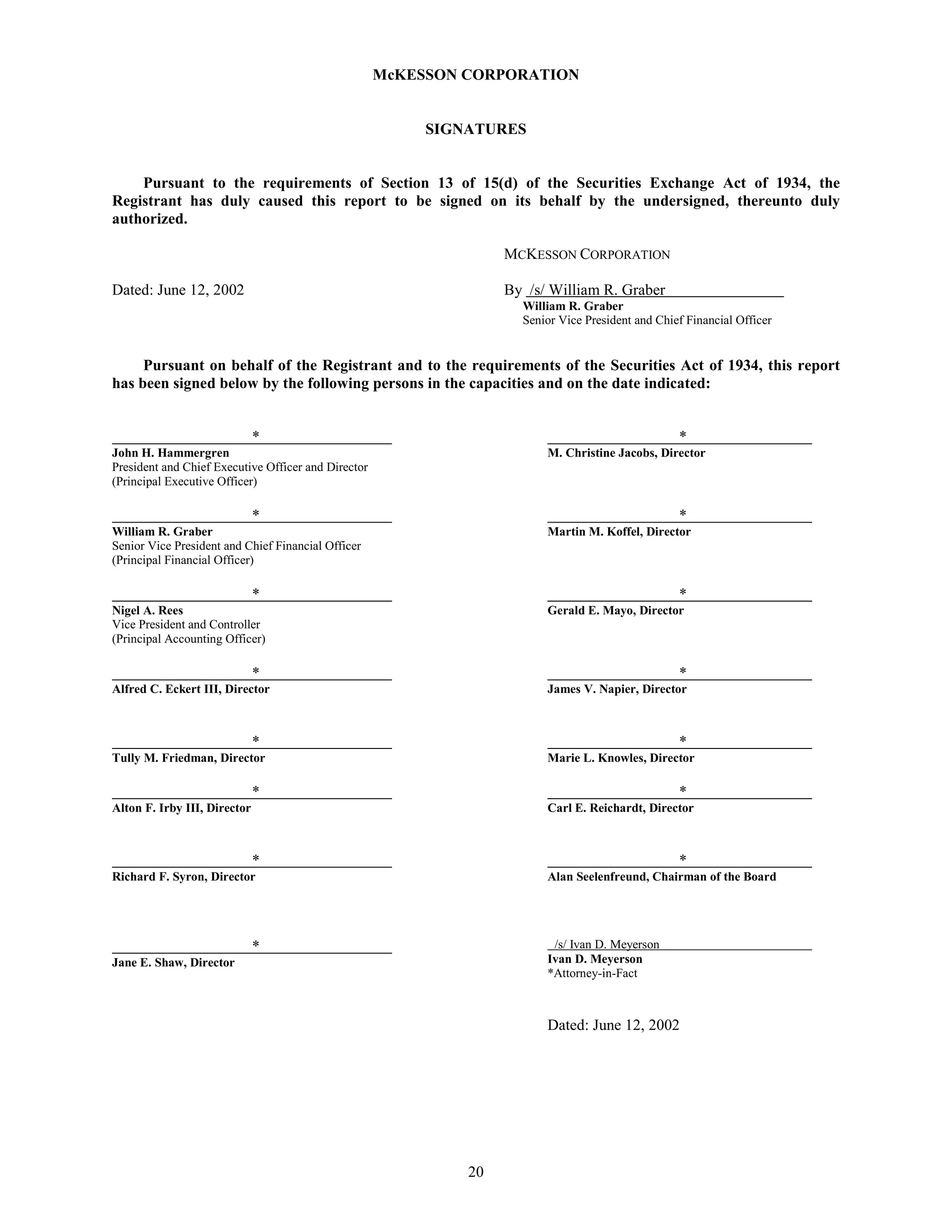 Annual Report as Filed on Form 10-K - 750k 2002