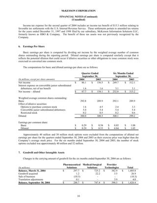 Mekesson Quarterly Reports 2005 2nd