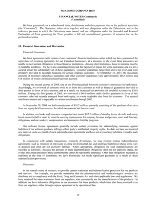 Mekesson Quarterly Reports 2005 2nd