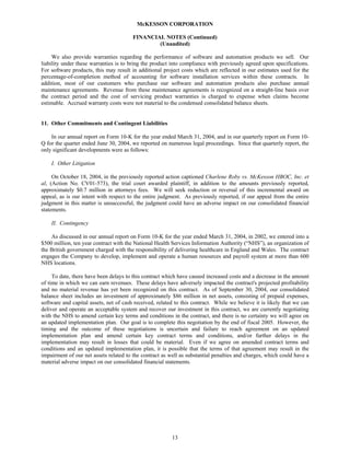 Mekesson Quarterly Reports 2005 2nd