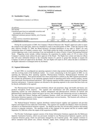 Mekesson Quarterly Reports 2005 2nd