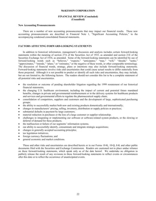 Mekesson Quarterly Reports 2005 2nd