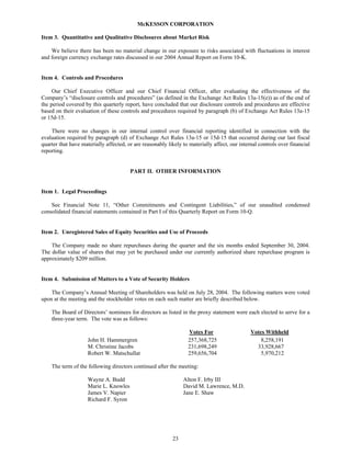 Mekesson Quarterly Reports 2005 2nd