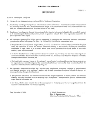 Mekesson Quarterly Reports 2005 2nd