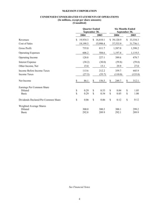 Mekesson Quarterly Reports 2005 2nd