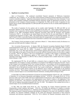 Mekesson Quarterly Reports 2005 2nd