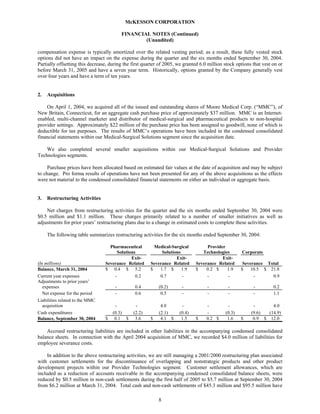 Mekesson Quarterly Reports 2005 2nd