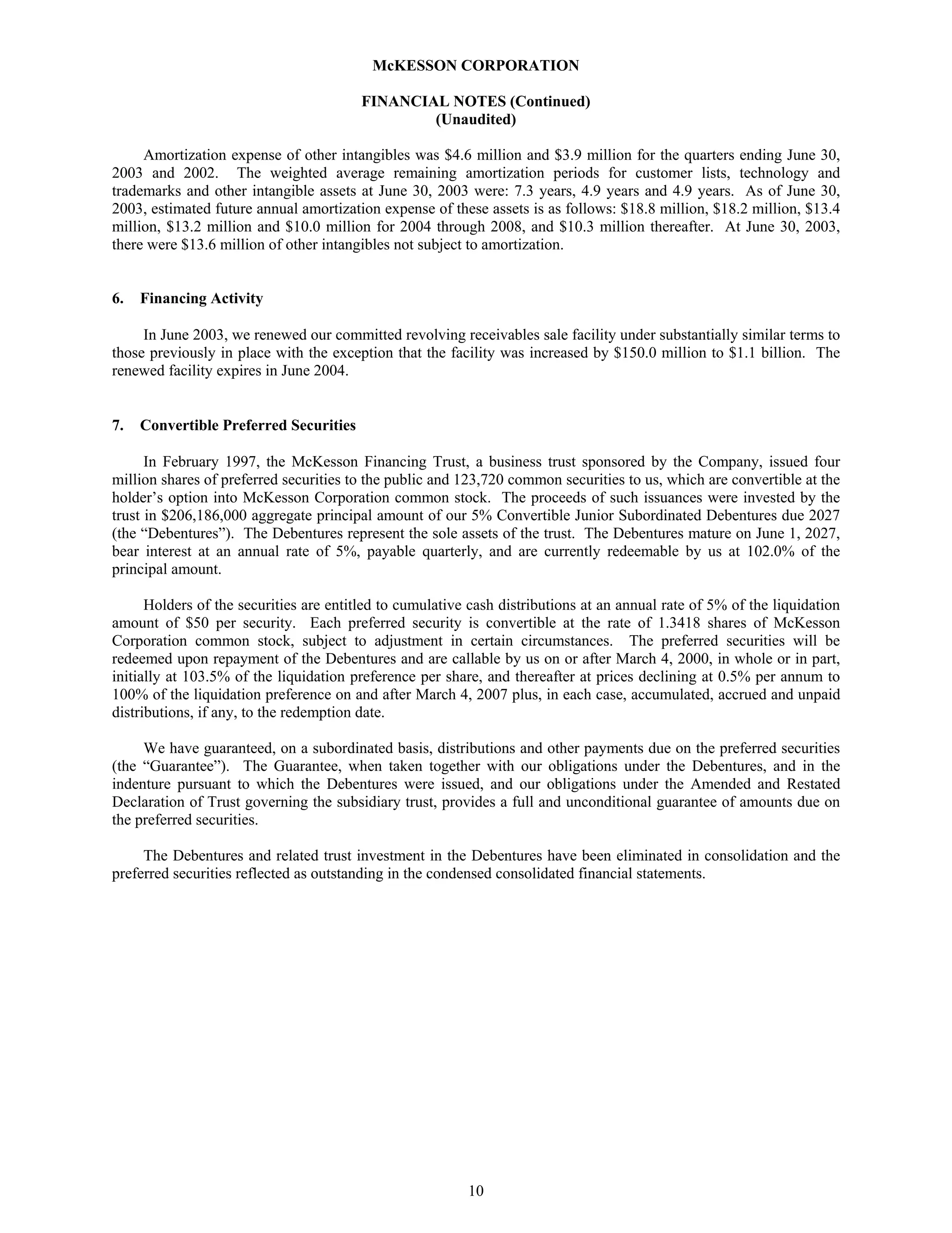 Mekesson Quarterly Reports 2004 1st 