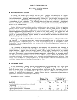 Mekesson Quarterly Reports 2004 2nd  